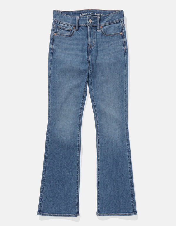 Jean Kick Bootcut Tiro Bajo Ae - Azul
