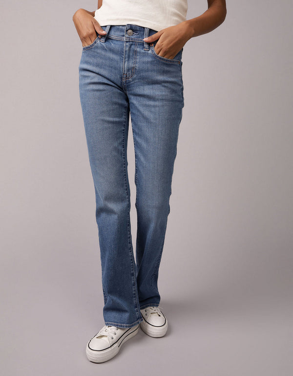 Jean Kick Bootcut Tiro Bajo Ae - Azul