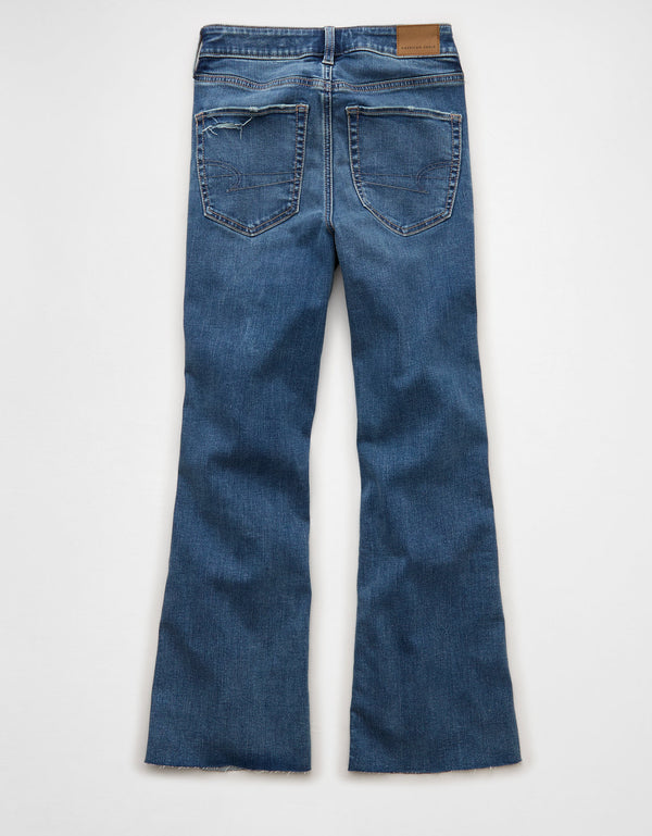 Jean Crop Bootcut Kick de tiro alto Ae Next Level - Azul