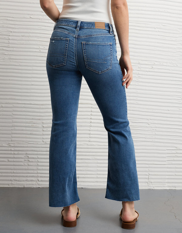 Jean Crop Bootcut Kick de tiro alto Ae Next Level - Azul