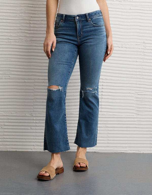 Jean Crop Bootcut Kick de tiro alto Ae Next Level - Azul