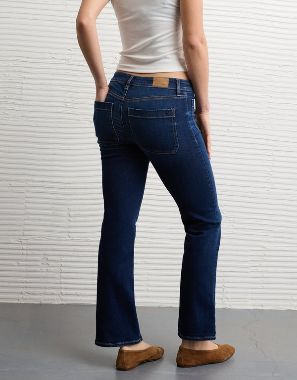 Jean Crop Bootcut Kick de tiro alto Ae Next Level - Azul