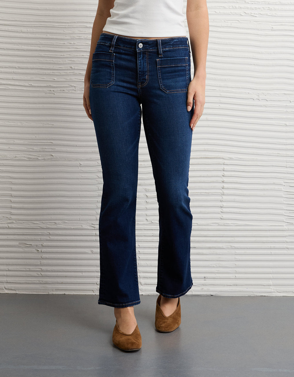 Jean Crop Bootcut Kick de tiro alto Ae Next Level - Azul 1437_6059_521_of