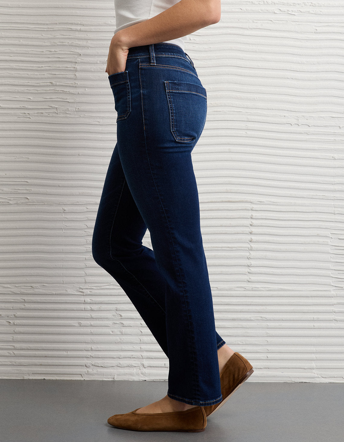 Jean Crop Bootcut Kick de tiro alto Ae Next Level - Azul 1437_6059_521_os