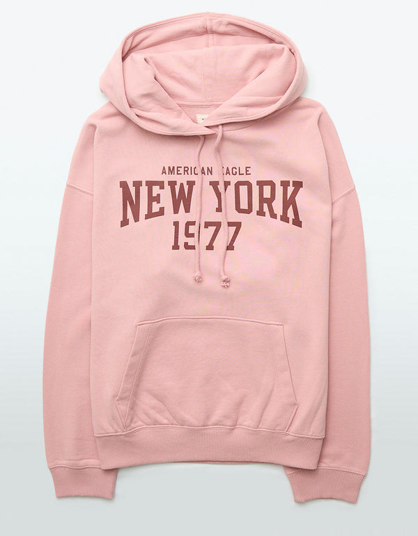 Polera con Capucha  Ae - Rosa