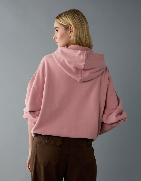 Polera con Capucha  Ae - Rosa