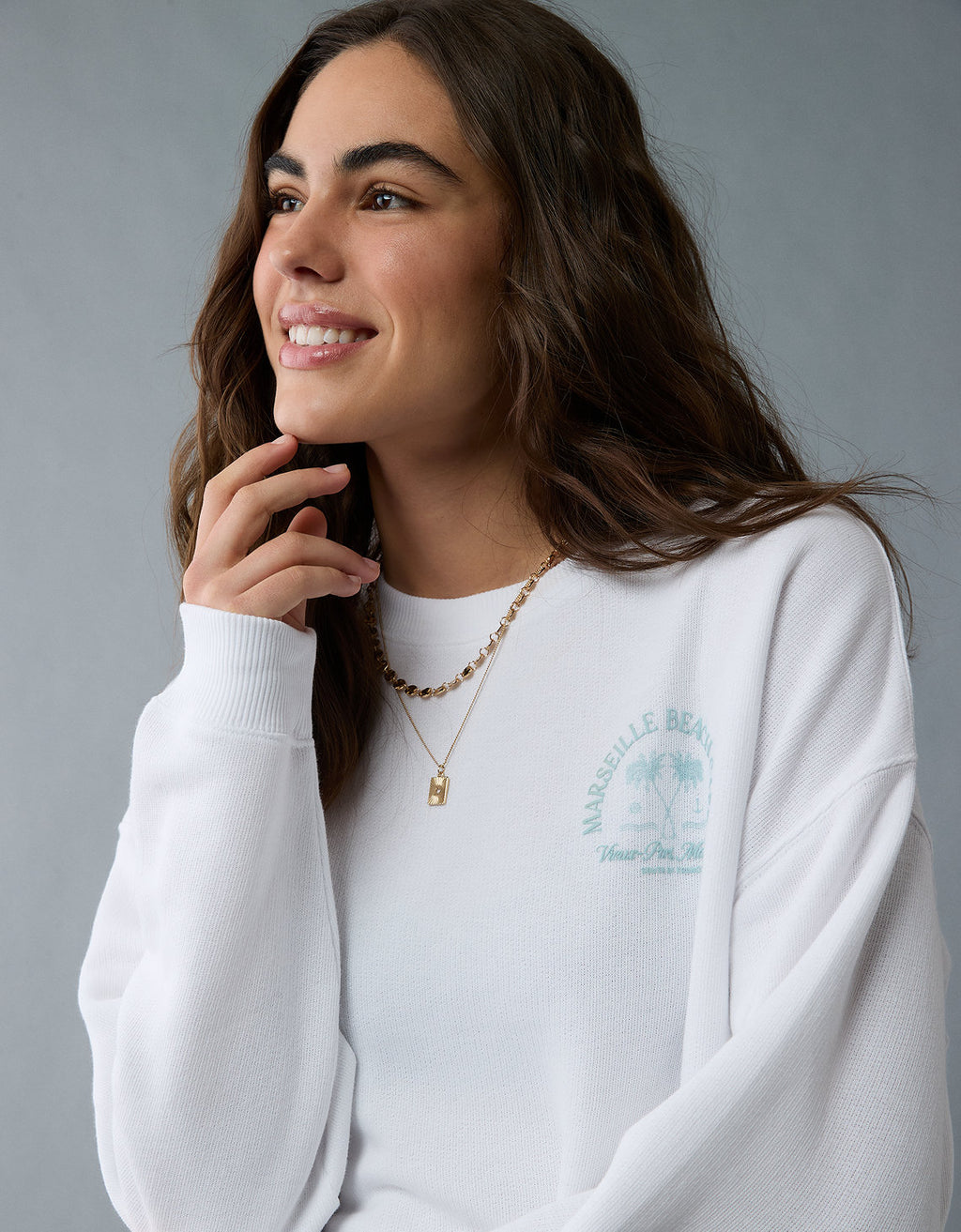 Polera gráfica de destino Ae - Blanco 1457_2575_100_d2