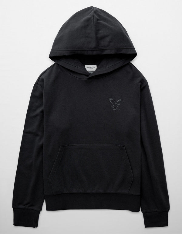Polera con Capucha  Ae - Negro