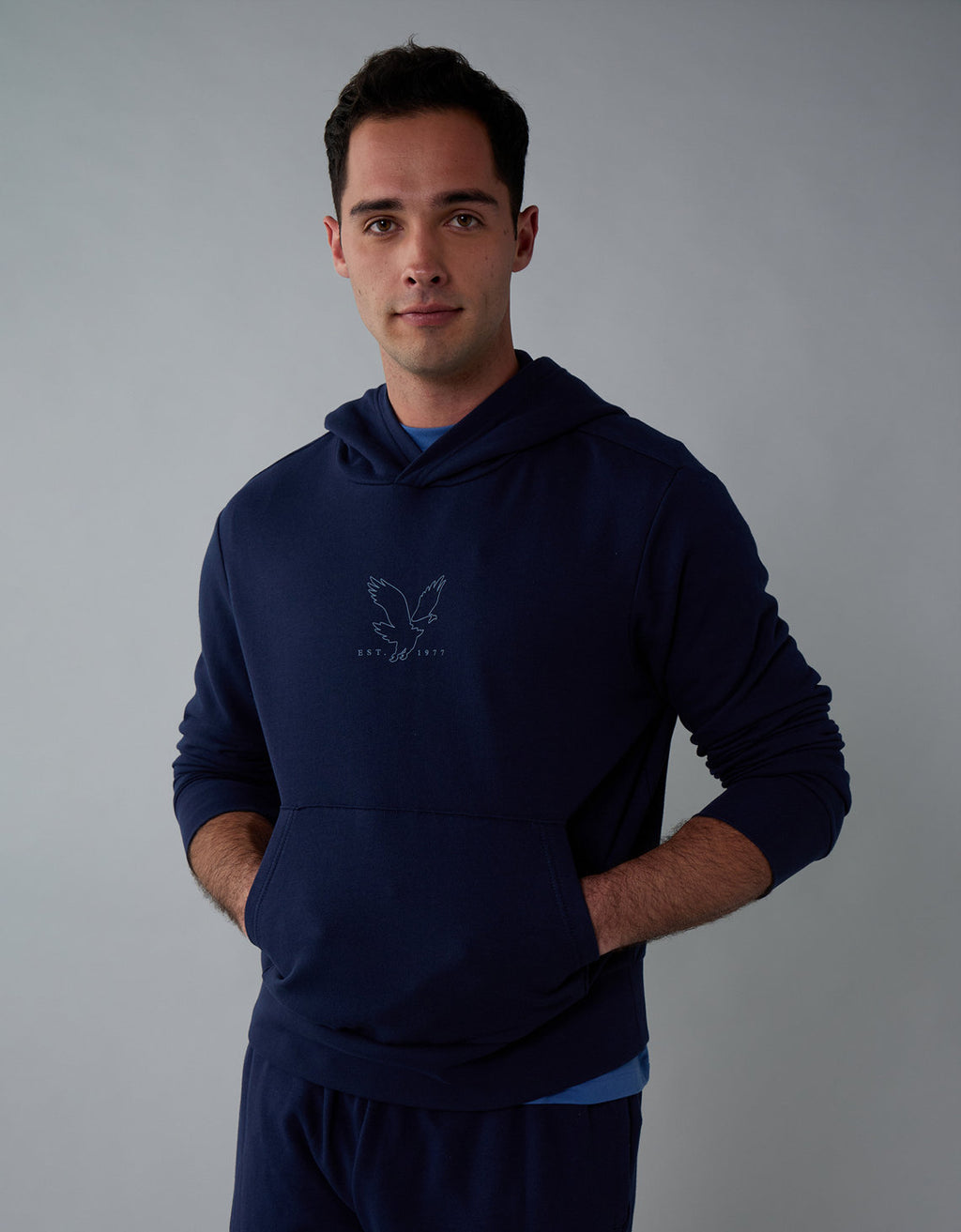 Polera con Capucha  Ae - Azul 1517_2471_410_of