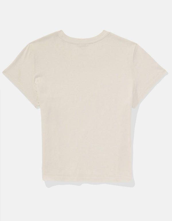 Polo sin Cuello Manga Corta cuello redondo Mujer AE - Blanco
