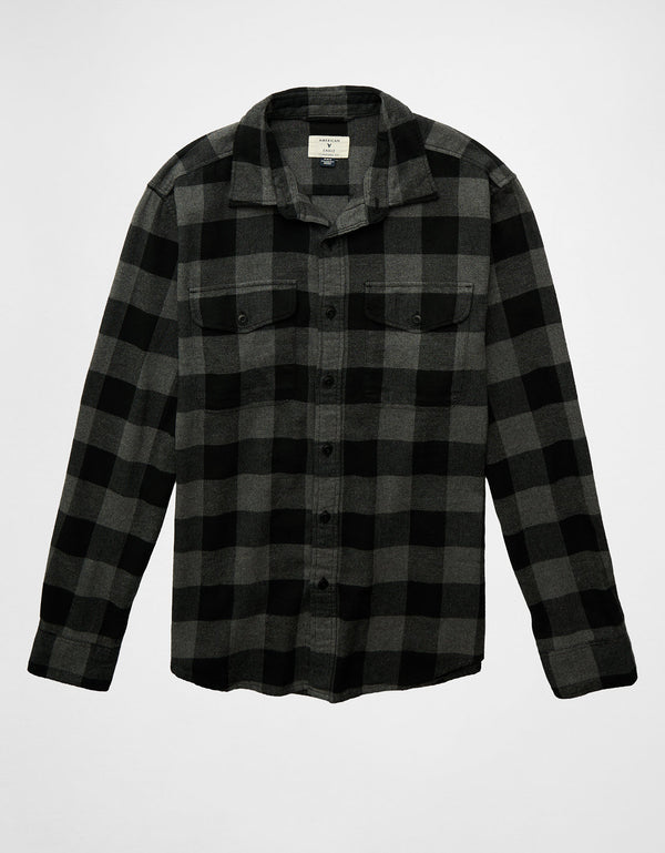 Camisa de franela Ae - Gris
