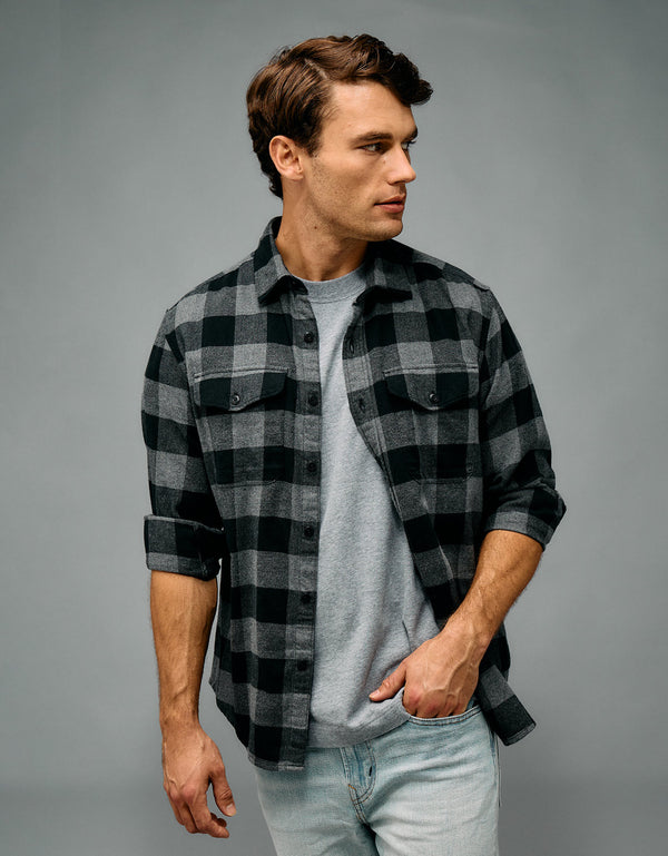 Camisa de franela Ae - Gris