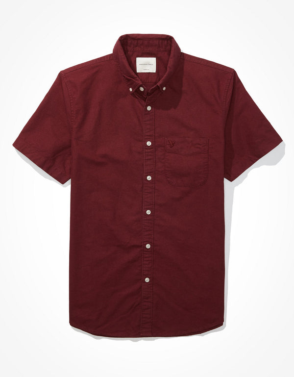 Polo sin Cuello AE Oxford con botones de manga corta - Generico