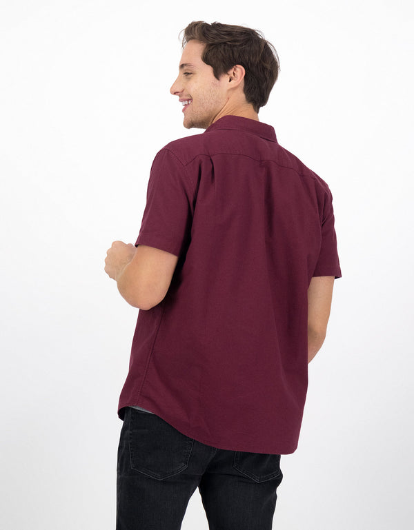 Polo sin Cuello AE Oxford con botones de manga corta - Generico