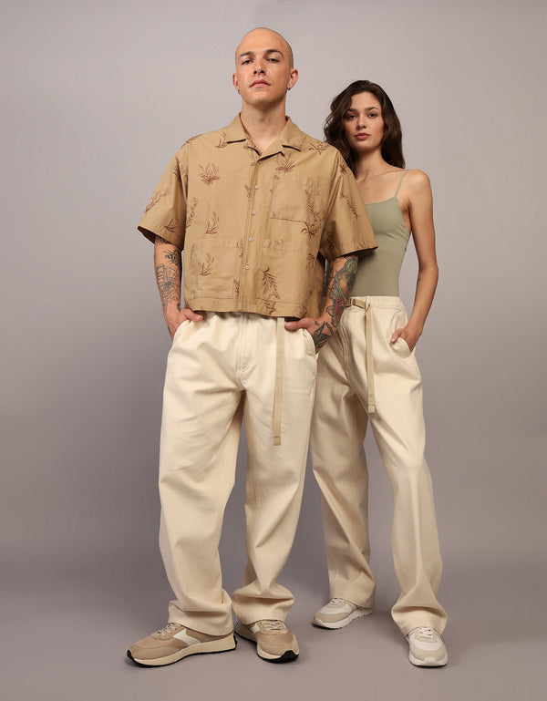 Camisa AE manga corta x Manuel Turizo de Hombre - Caqui