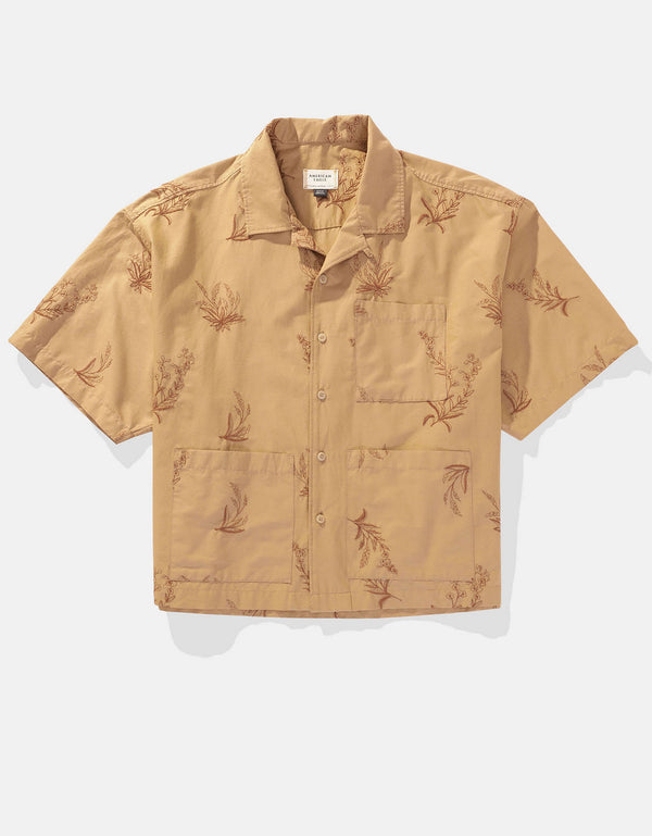 Camisa AE manga corta x Manuel Turizo de Hombre - Caqui