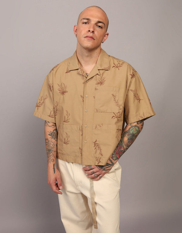 Camisa AE manga corta x Manuel Turizo de Hombre - Caqui