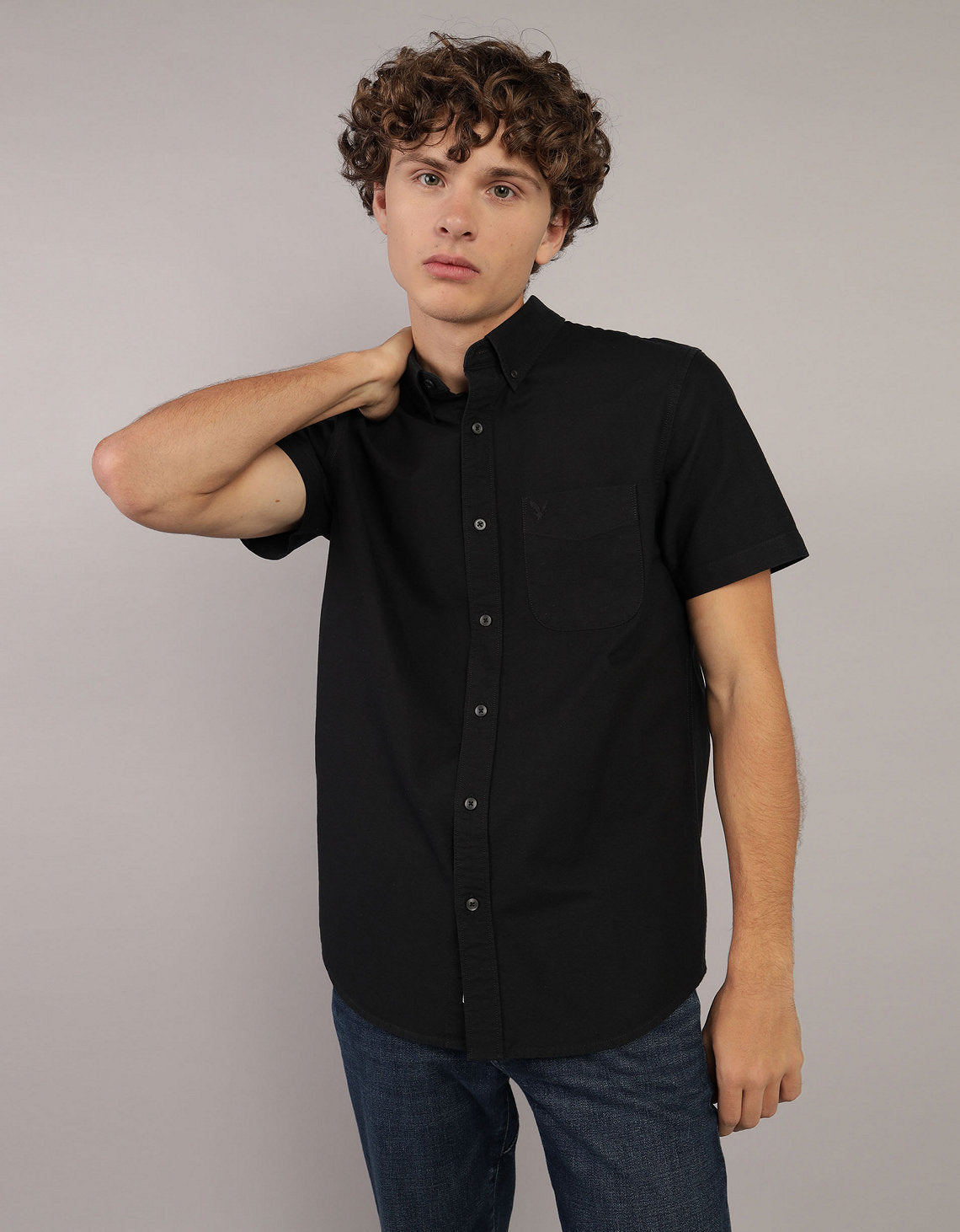 Camisa Manga Corta Ae - Negro 2154_2728_001_of