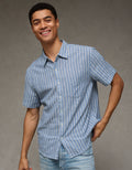Camisa de manga corta con botones estándar Ae - Azul 2154_3073_403_of