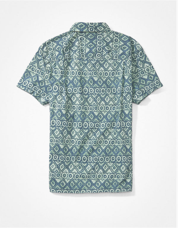 Camisa AE en chambray, manga corta - Generico