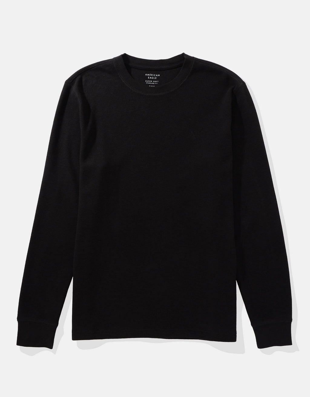 Polo sin Cuello Manga Larga cuello redondo Hombre AE - Negro 2171_3796_001_f