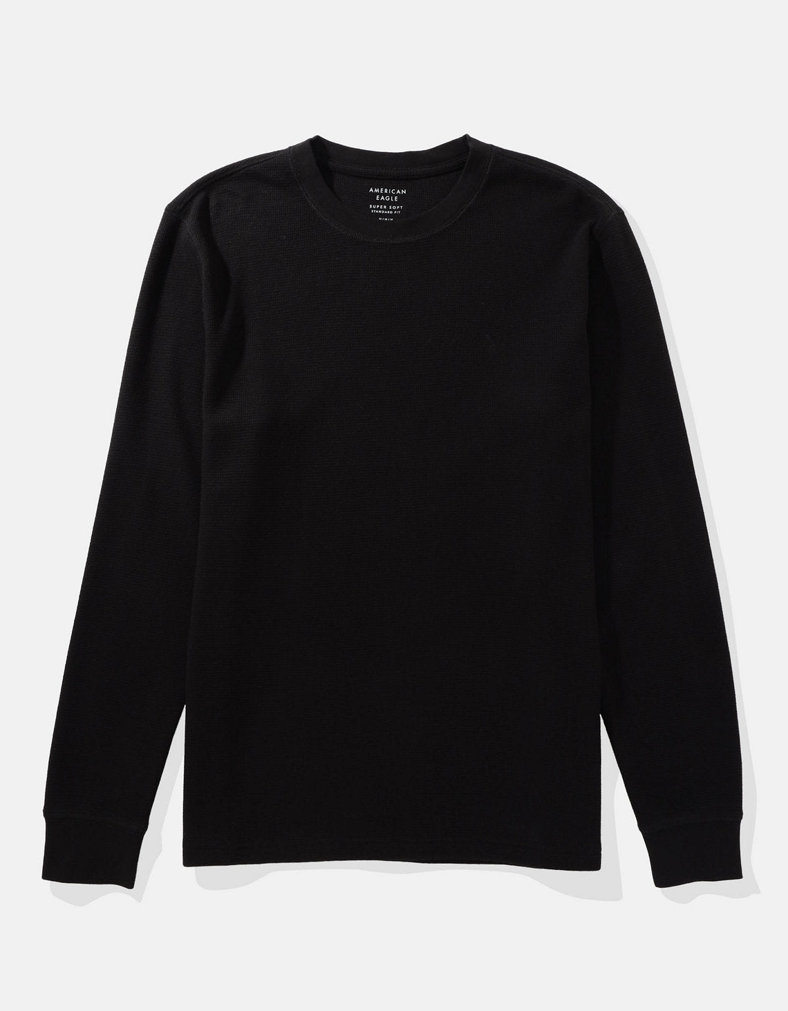 Polo sin Cuello Manga Larga cuello redondo Hombre AE - Negro 2171_3796_001_f