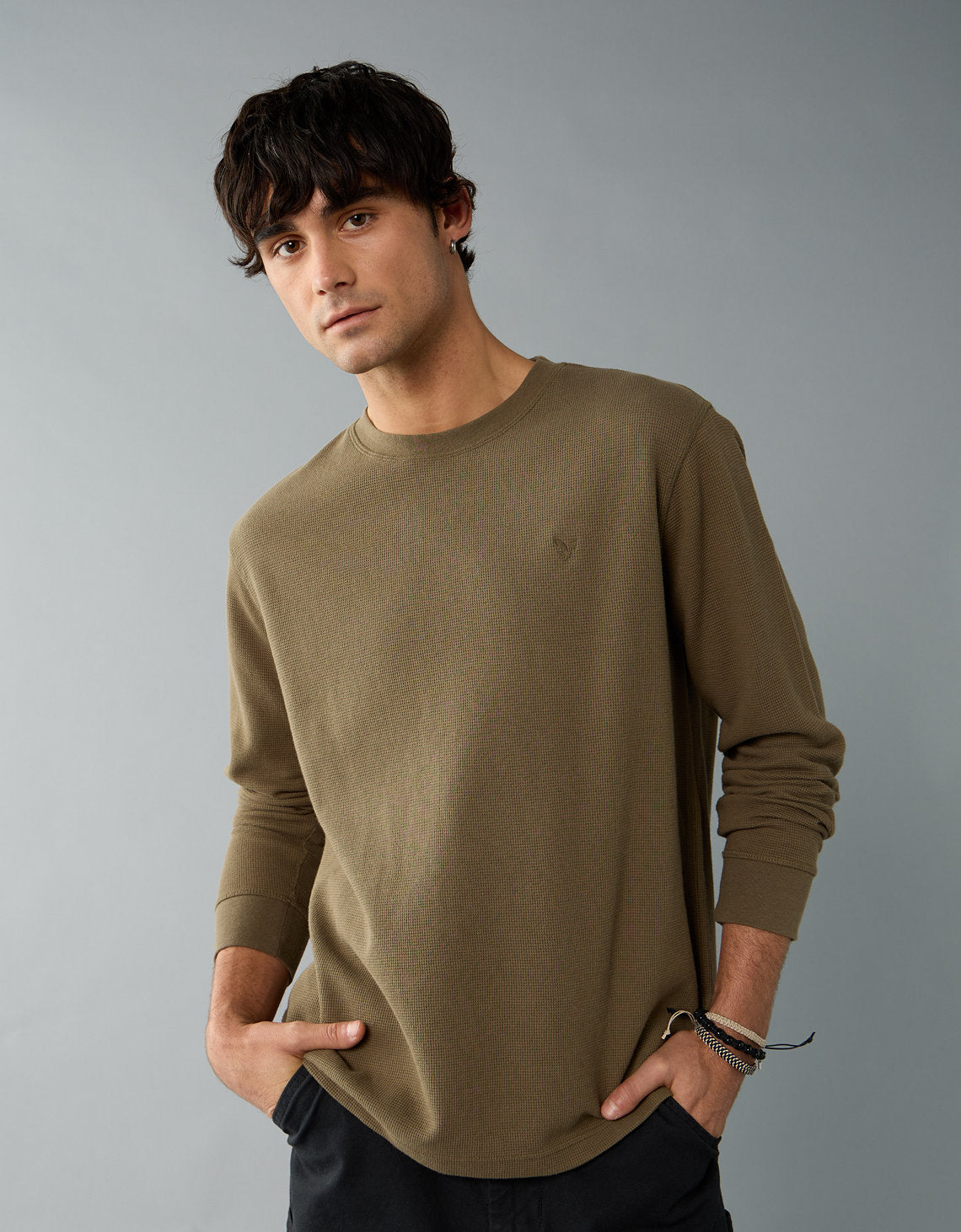 Camiseta Thermal Manga Larga Ae - Verde 2171_4842_329_of