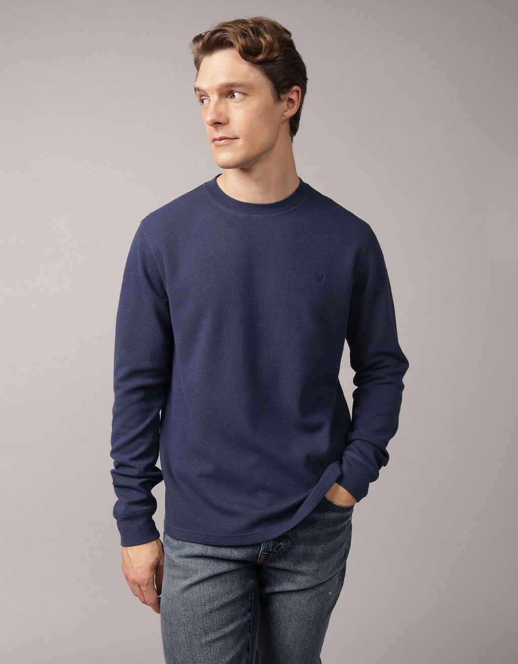 Camiseta Thermal Manga Larga Ae - Azul 2171_4842_410_of