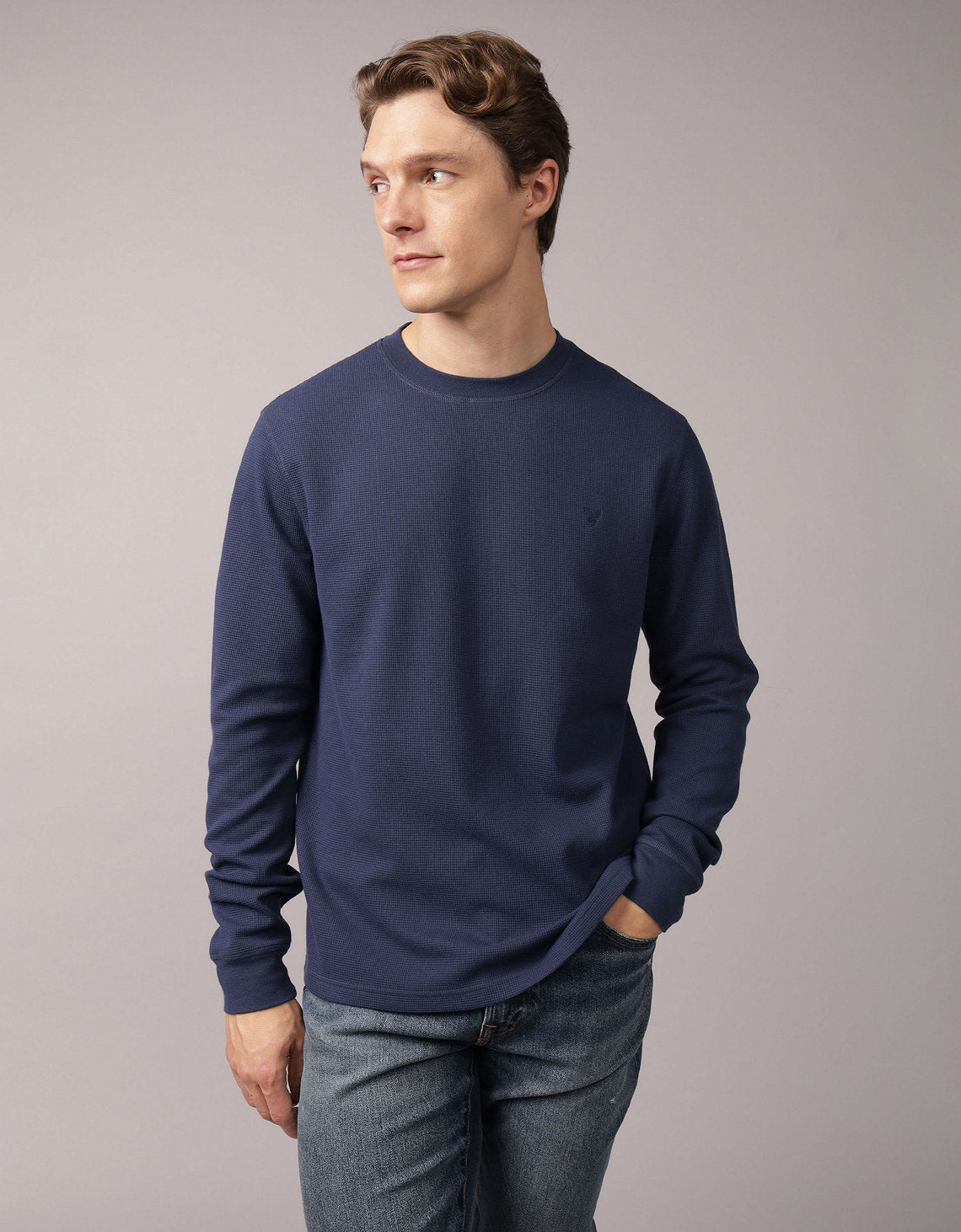 Camiseta Thermal Manga Larga Ae - Azul 2171_4842_410_of