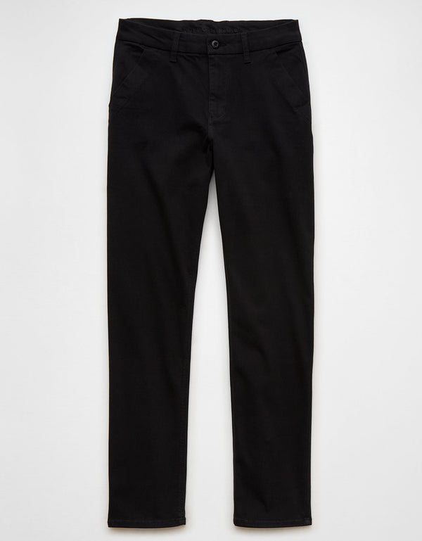 Pantalón Straight de Tiro Alto para Mujer - Negro