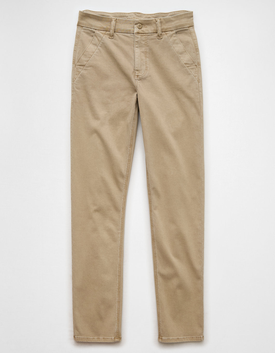 Pantalón Straight de Tiro Alto para Mujer - Caqui 2325_5126_212_f
