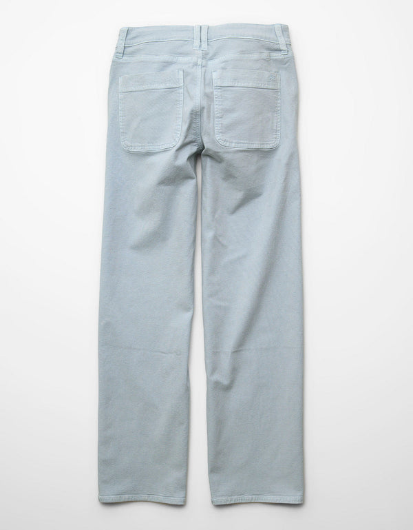 Jean Stovepipe tiro alto Ae - Azul