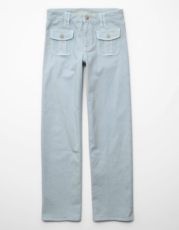 Jean Stovepipe tiro alto Ae - Azul
