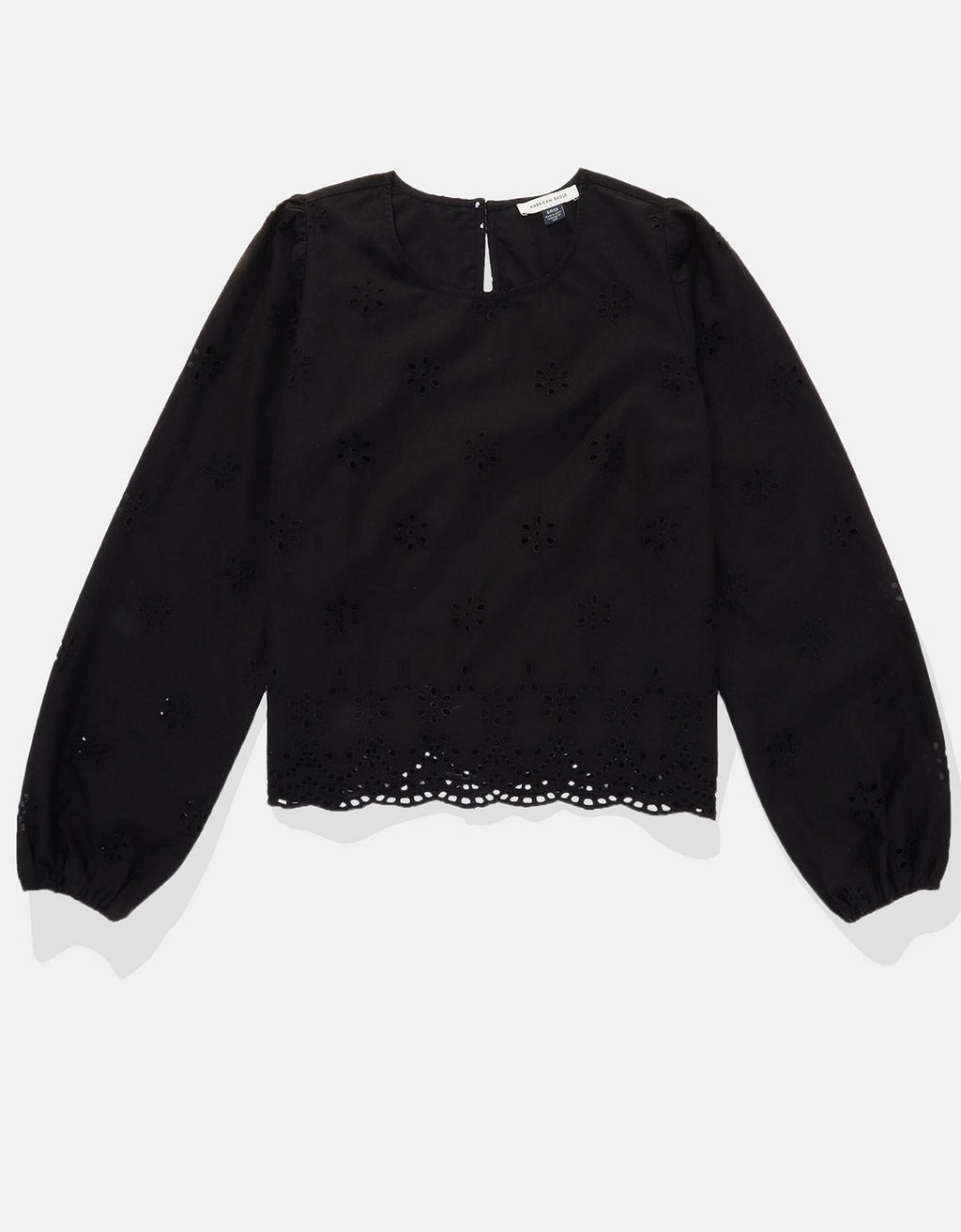 Camisa Manga Larga cuello redondo Mujer AE - Negro 2351_5757_001_f