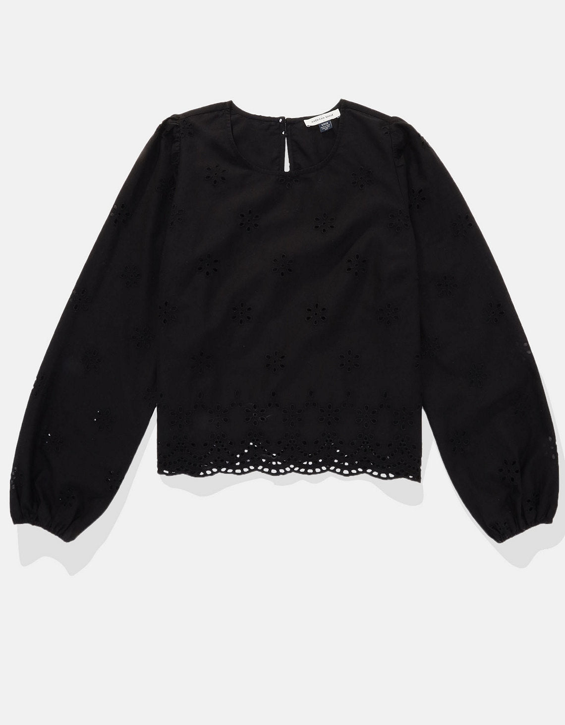 Camisa Manga Larga cuello redondo Mujer AE - Negro 2351_5757_001_f