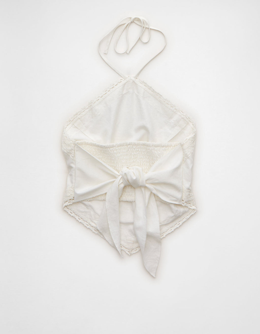 Top halter con bandana de mezcla de lino - Blanco 2351_6756_139_b