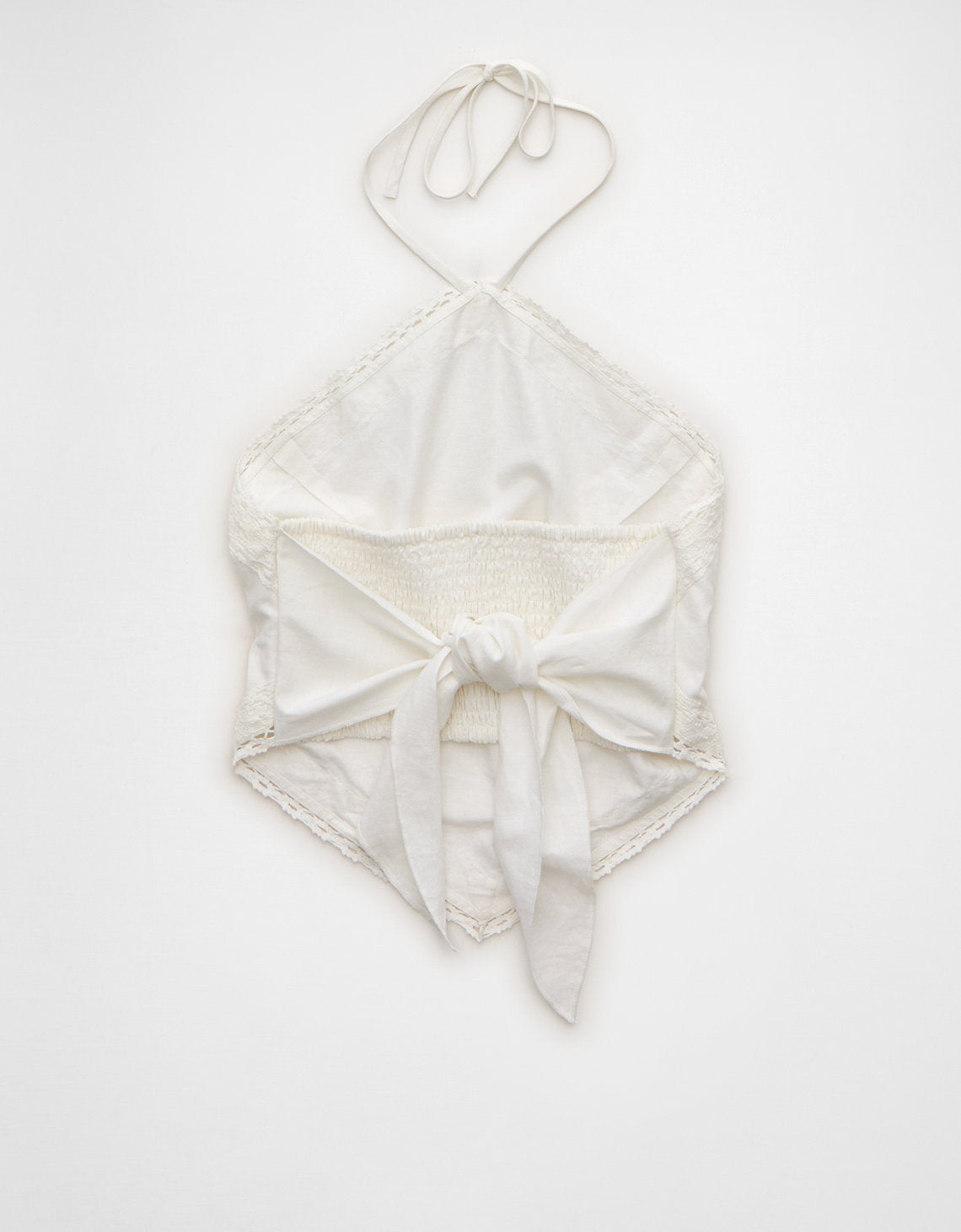 Top halter con bandana de mezcla de lino - Blanco 2351_6756_139_b