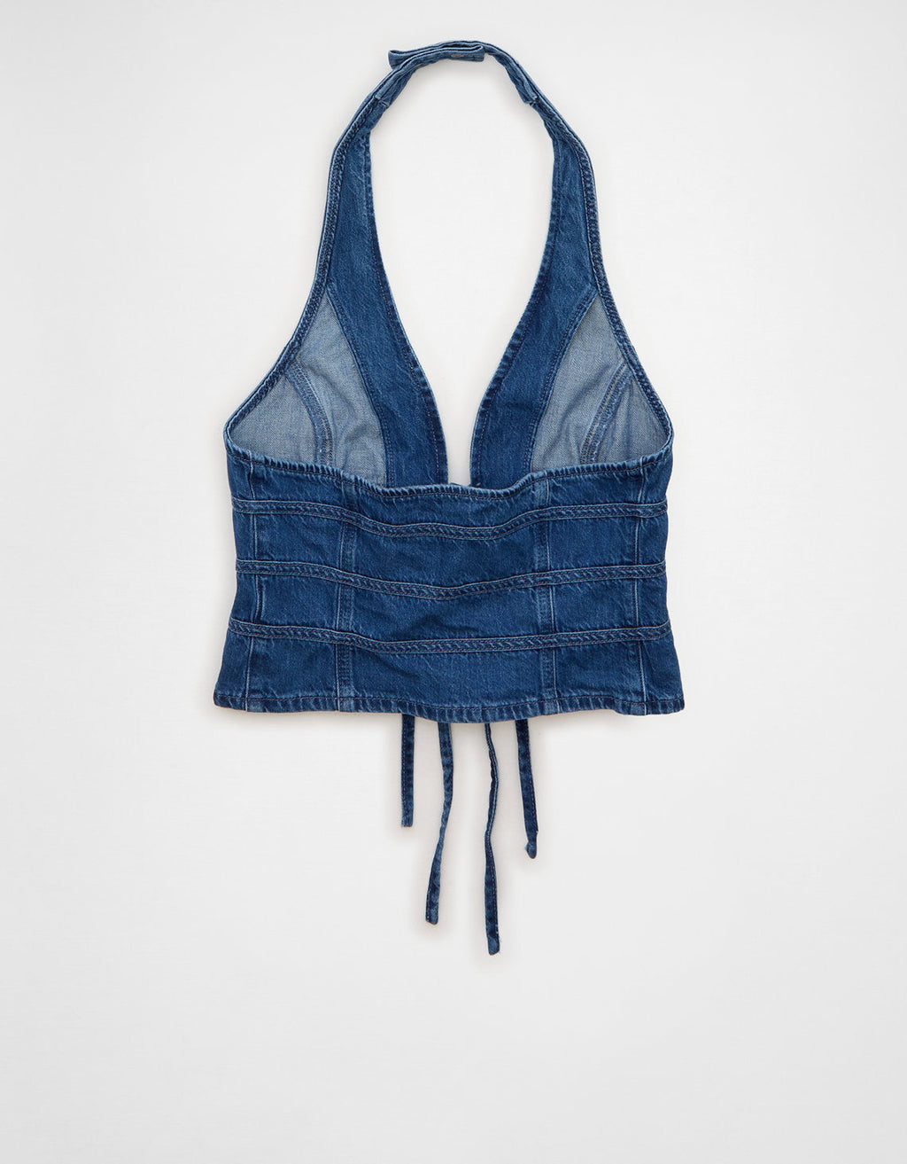 Chaleco en denim con lazo delantero Ae - Generico 2351_6806_936_b