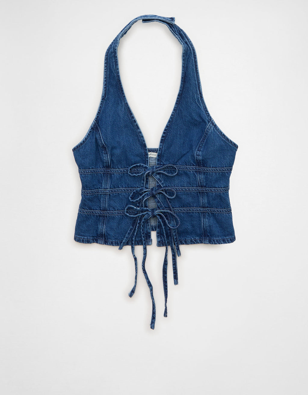 Chaleco en denim con lazo delantero Ae - Generico 2351_6806_936_f