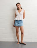 Blusa con Volantes y Ribete de Encaje - Blanco 2351_6842_134_of