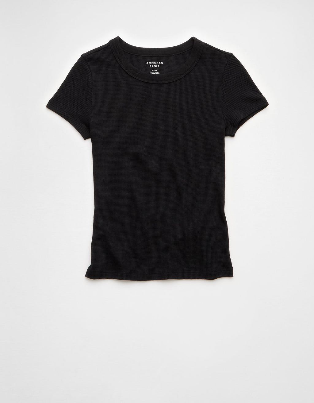 Polo sin Cuello Manga Corta Ae - Negro 2370_1117_073_f