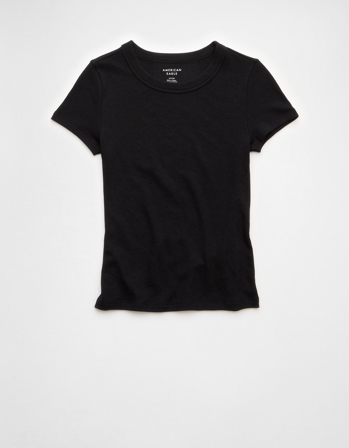 Polo sin Cuello Manga Corta Ae - Negro 2370_1117_073_f