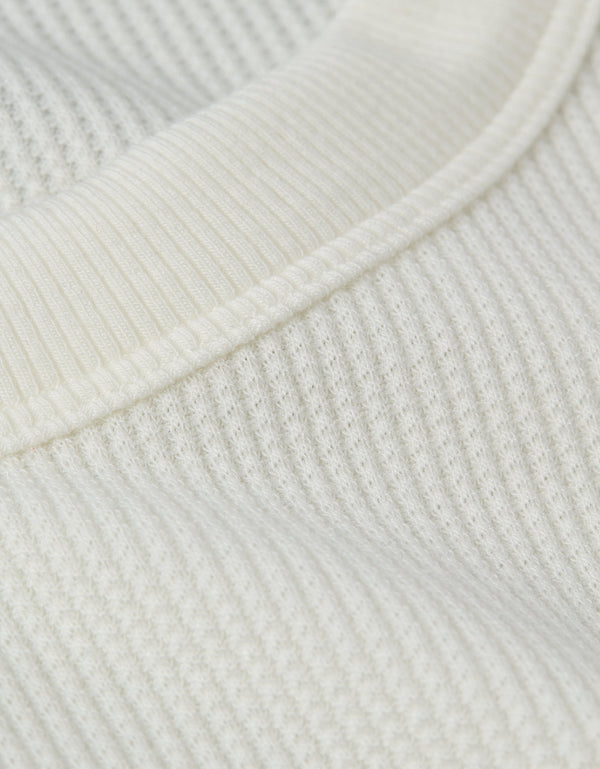 Polo sin Cuello Manga Corta Ae - Blanco