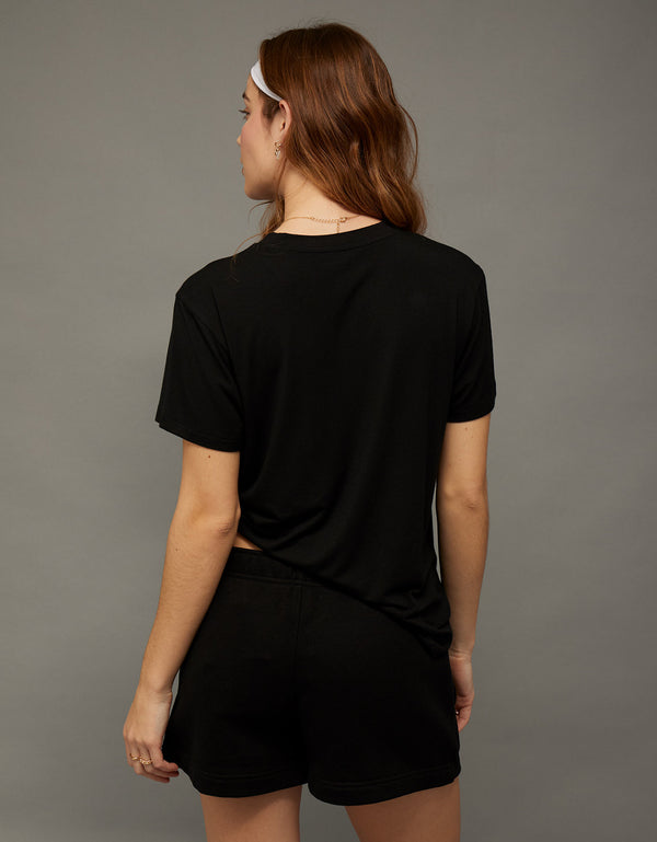 Camiseta Soft & Sexy cuello redondo Ae - Negro