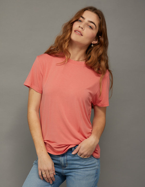 Camiseta Soft & Sexy cuello redondo Ae - Rosa