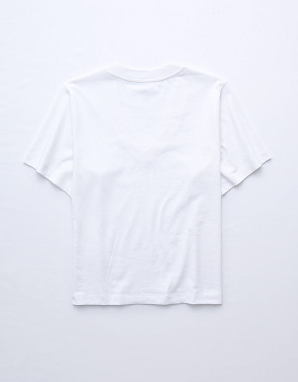 Polo sin Cuello de ajuste relajado Everyday Luxe de Ae - Blanco