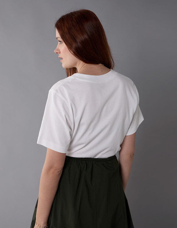 Polo sin Cuello de ajuste relajado Everyday Luxe de Ae - Blanco