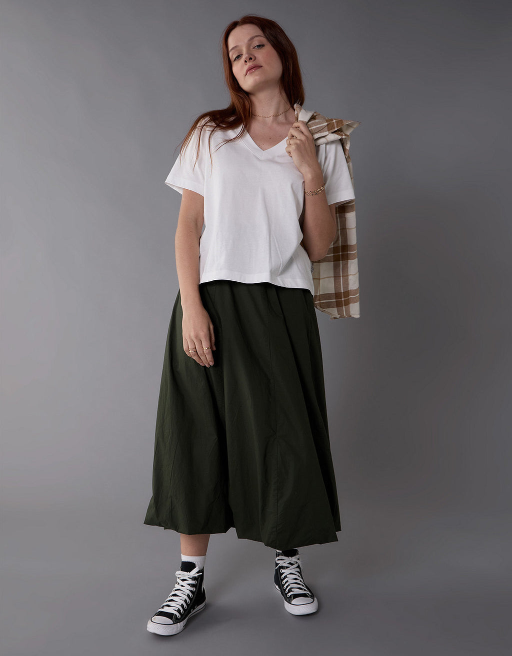 Polo sin Cuello de ajuste relajado Everyday Luxe de Ae - Blanco 2370_9999_100_of