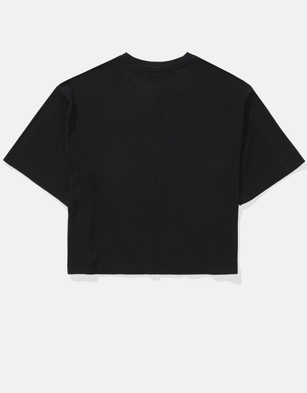 Polo sin Cuello Musculosa Suave y Sexy de Ae - Negro