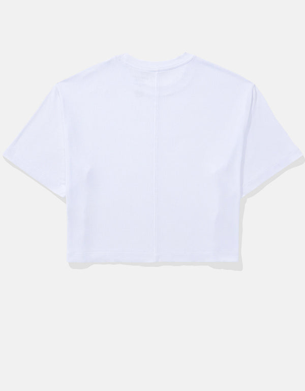Polo sin Cuello Musculosa Suave y Sexy de Ae - Blanco